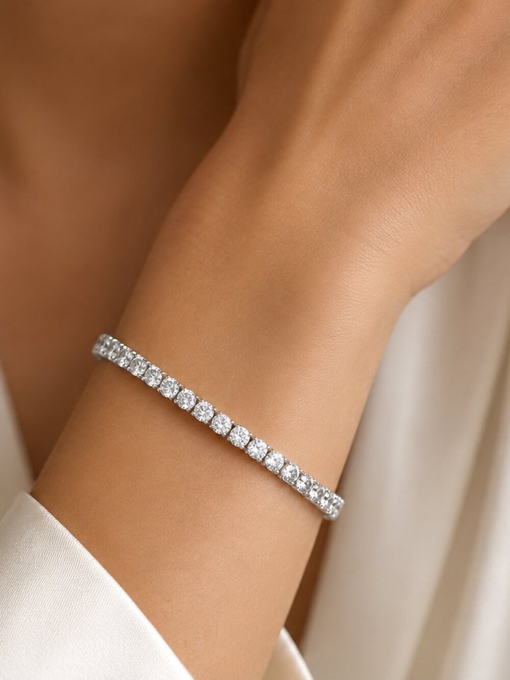 4mm CZ Tennis Bracelet 7" 🆕